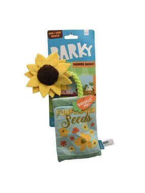 Bark Farmers Barkey Funflower Seeds Dog Toy Squeaker T-Shirt Rope XS to Med Dogs